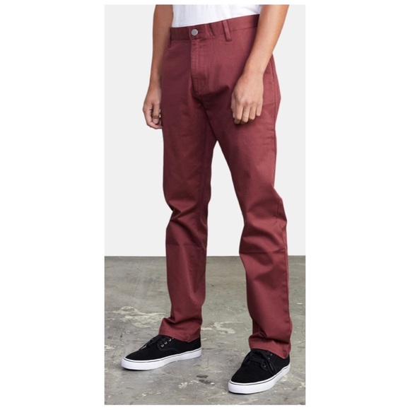 Oxblood Red RVCA Pants - Picture 8 of 9